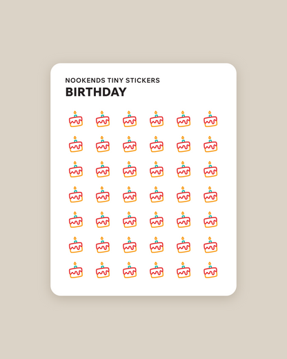 birthday tiny planner stickers