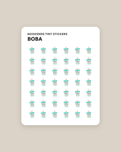 boba tiny planner stickers