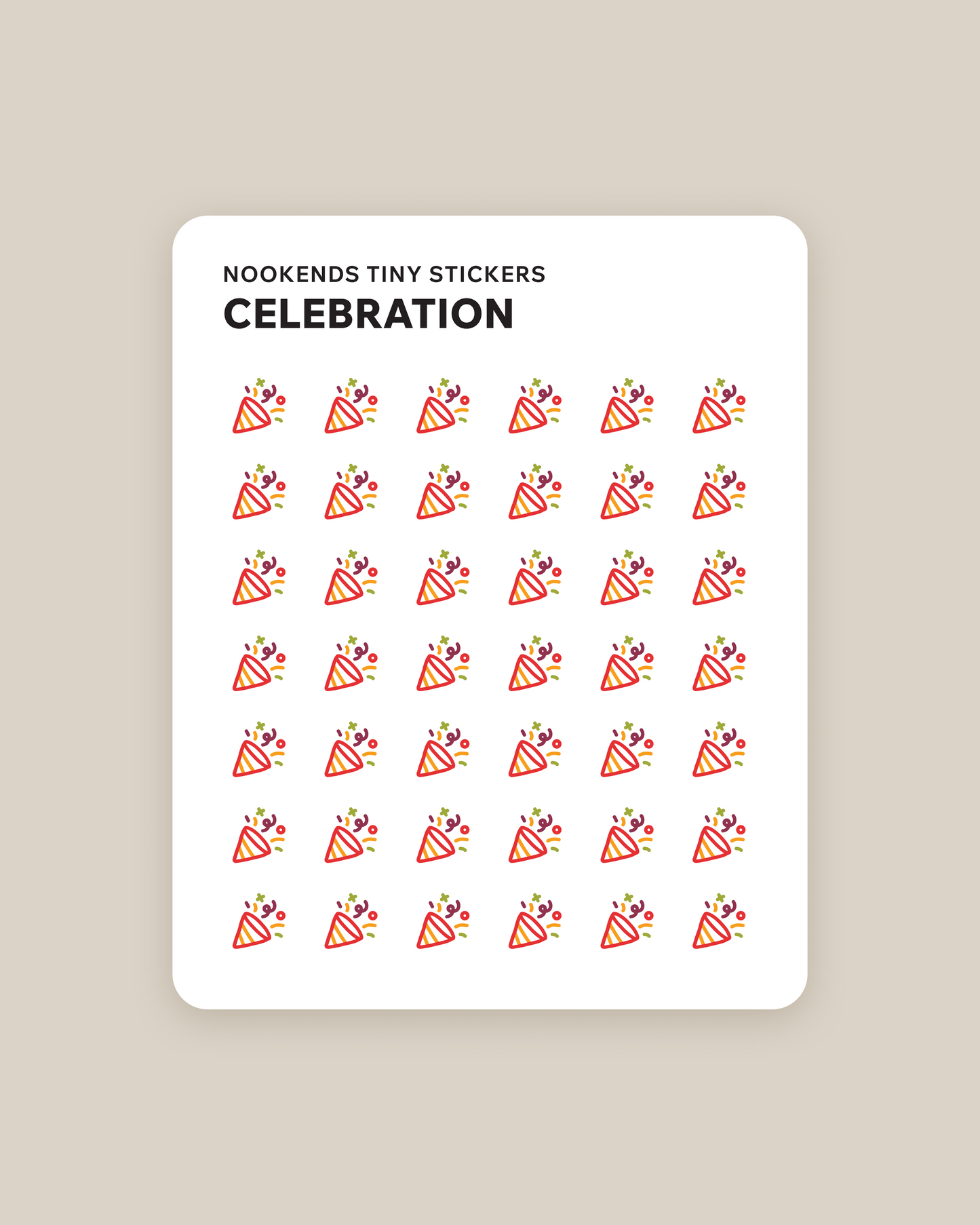 celebration tiny planner stickers