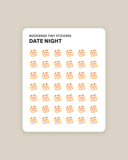 date night tiny planner stickers
