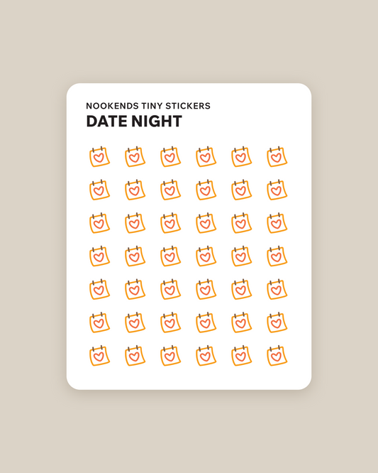 date night tiny planner stickers