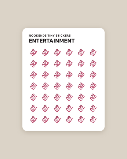 entertainment tiny planner stickers