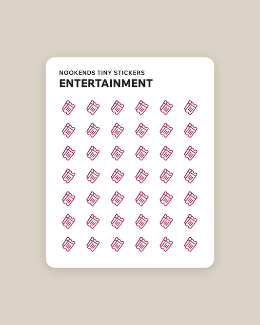 entertainment tiny planner stickers