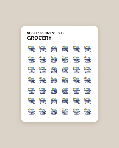 grocery tiny planner stickers
