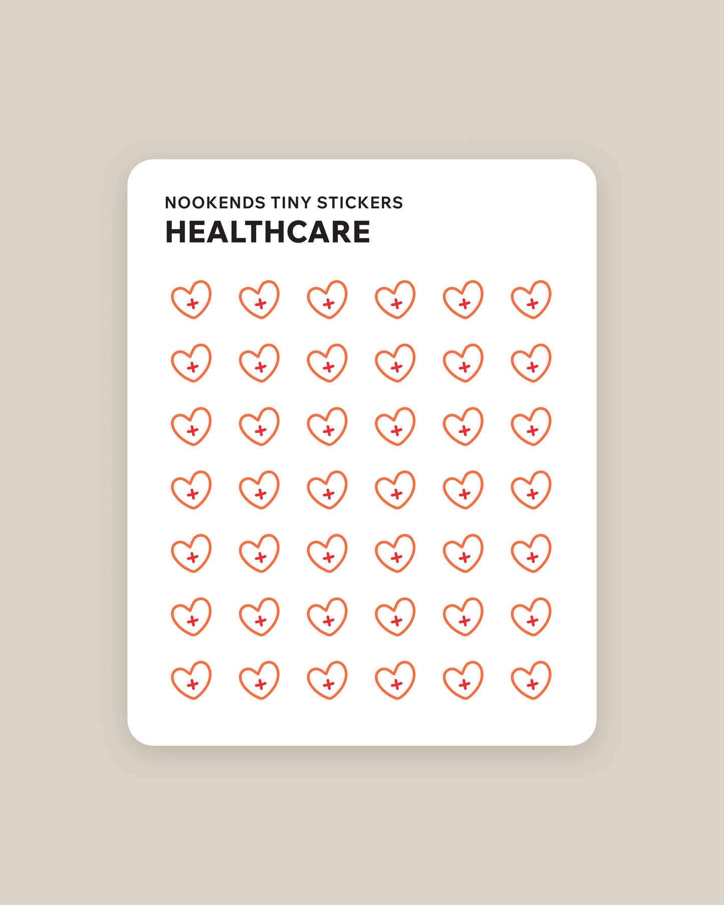 healthcare tiny planner stickers