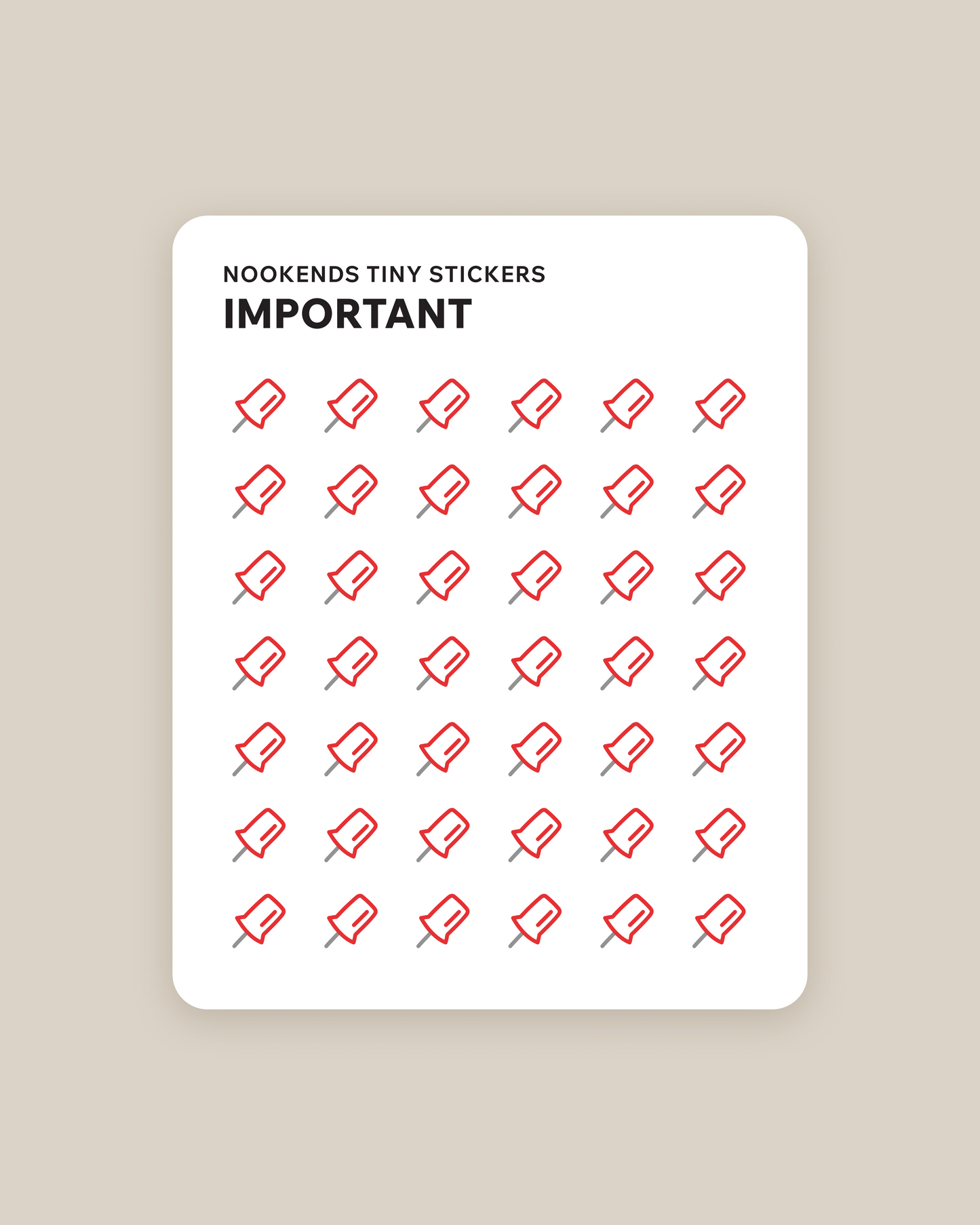important tiny planner stickers