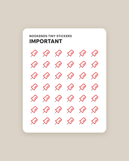 important tiny planner stickers