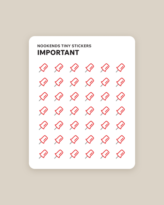 important tiny planner stickers