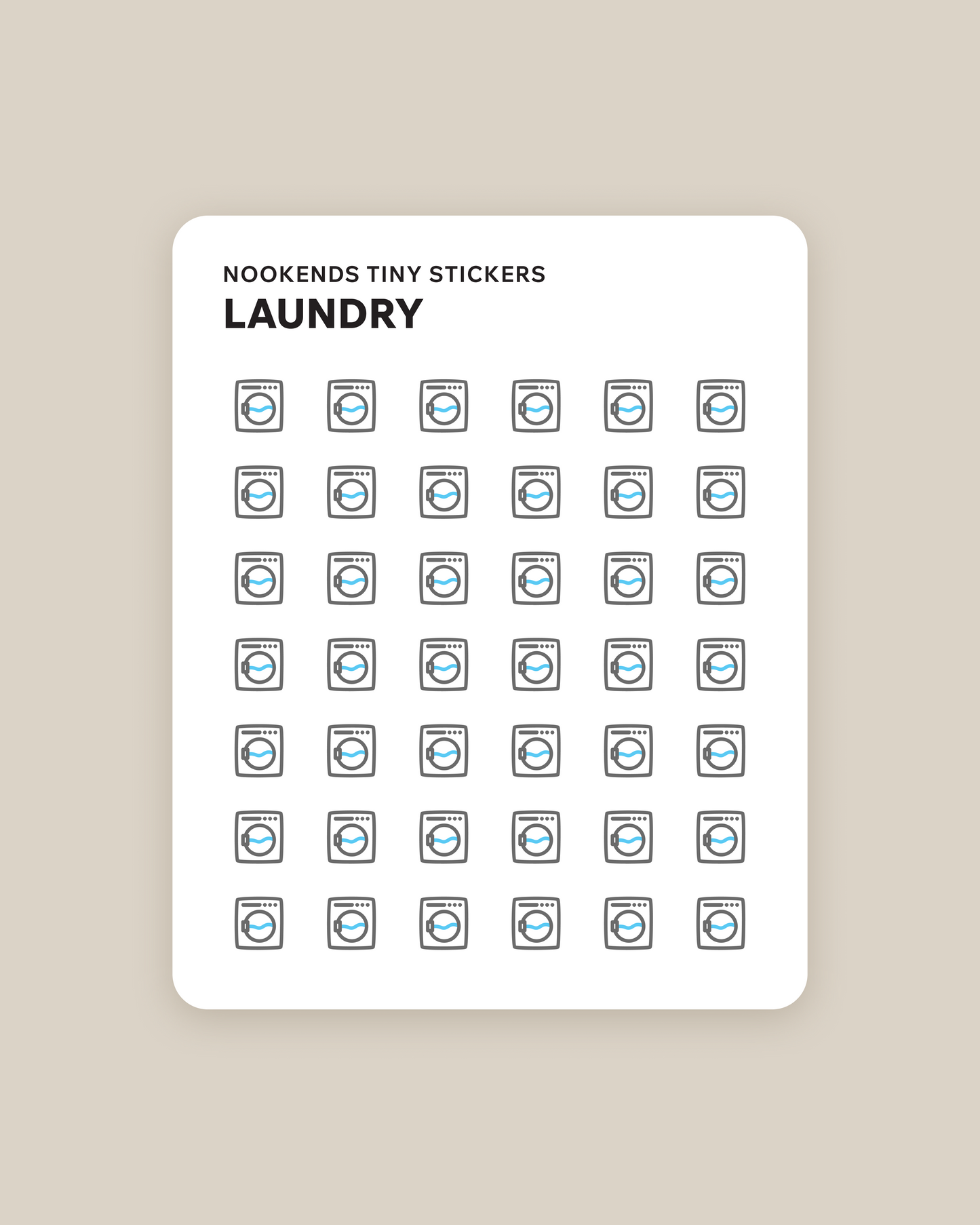 laundry tiny planner stickers