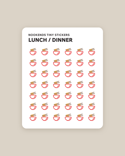 lunch dinner tiny planner stickers