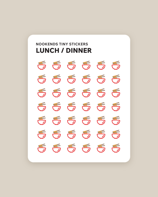 lunch dinner tiny planner stickers