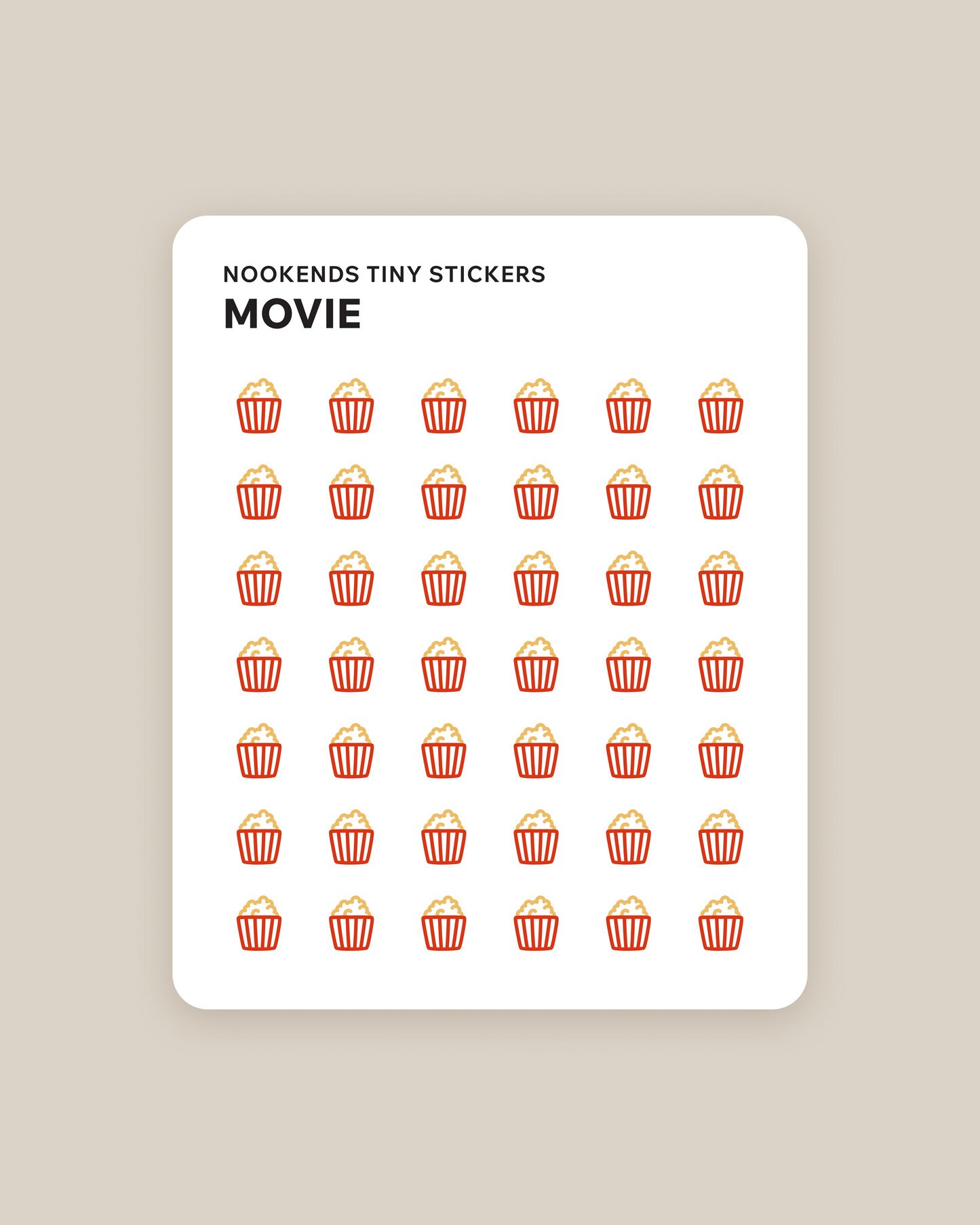 movie tiny planner stickers