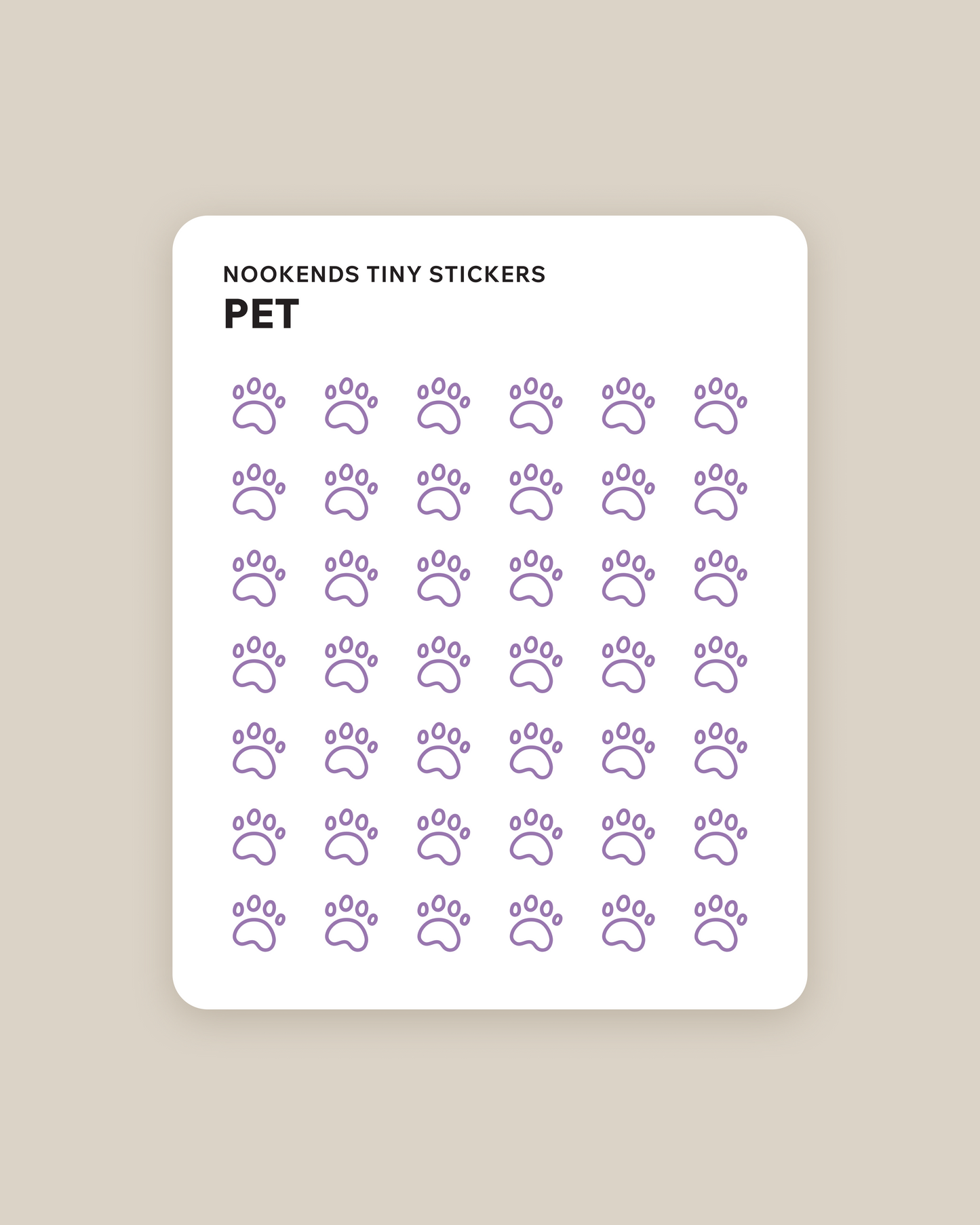 pet tiny planner stickers