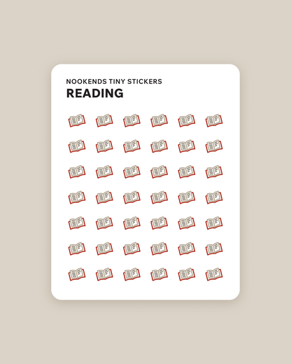 reading tiny planner stickers