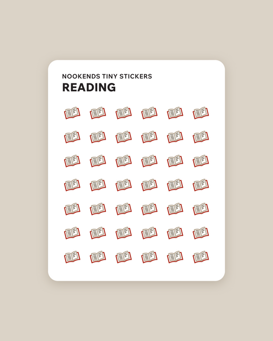 reading tiny planner stickers