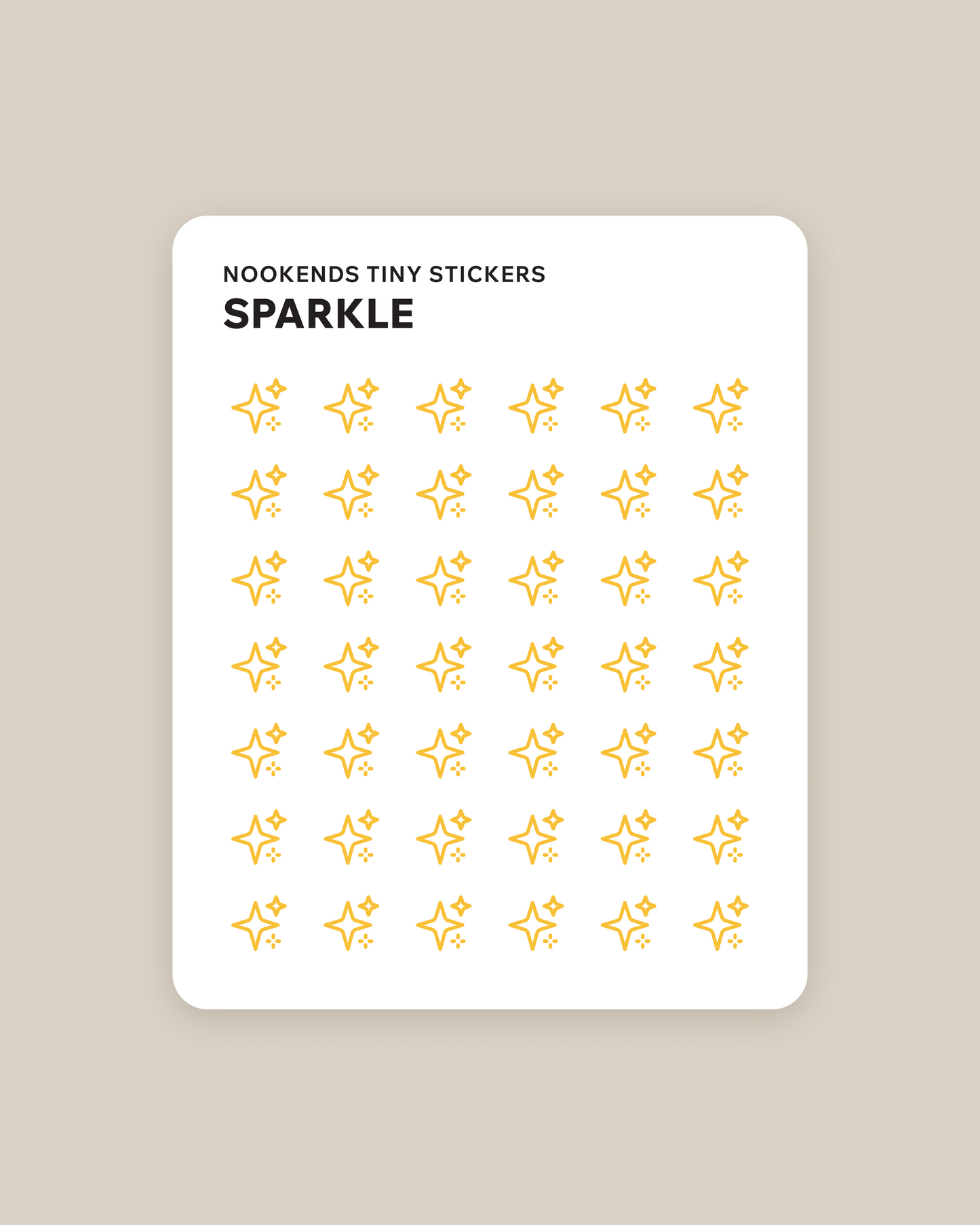 sparkle tiny planner stickers