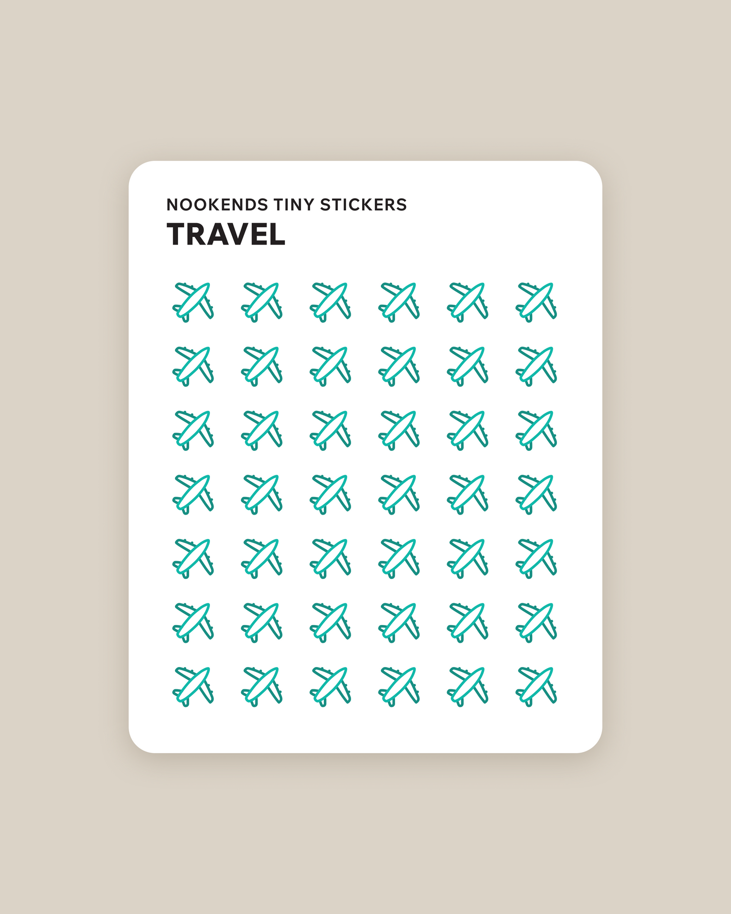 travel tiny planner stickers