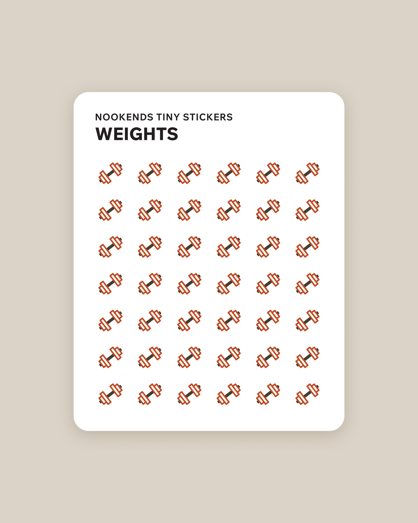 weights tiny planner stickers