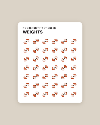 weights tiny planner stickers