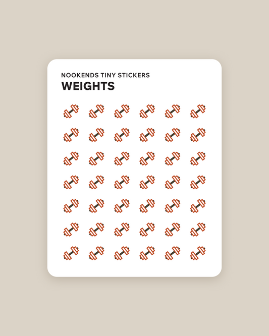 weights tiny planner stickers