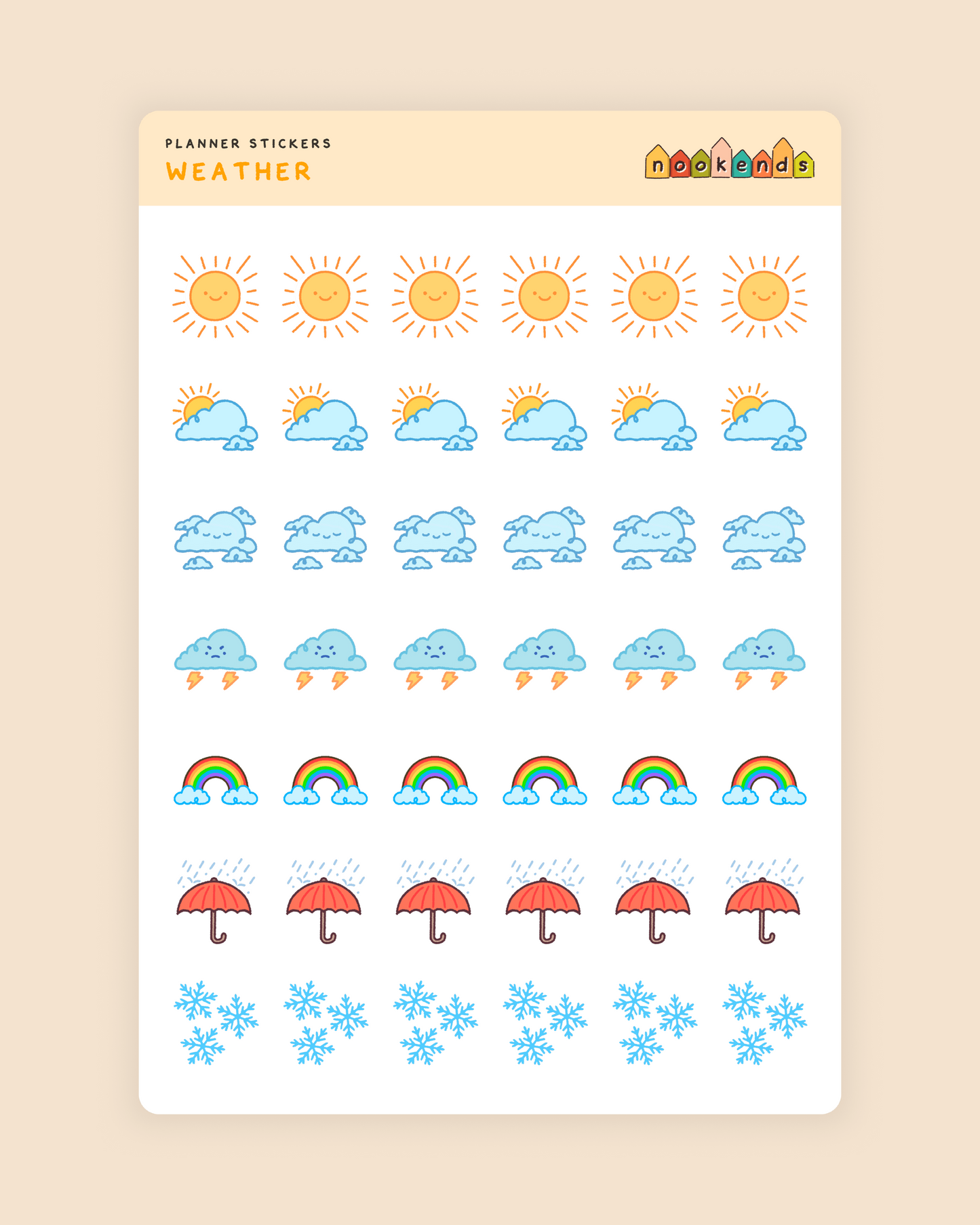 weather planner stickers