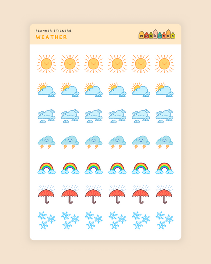 weather planner stickers