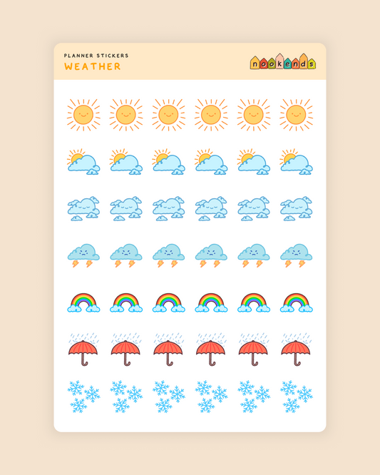 weather planner stickers