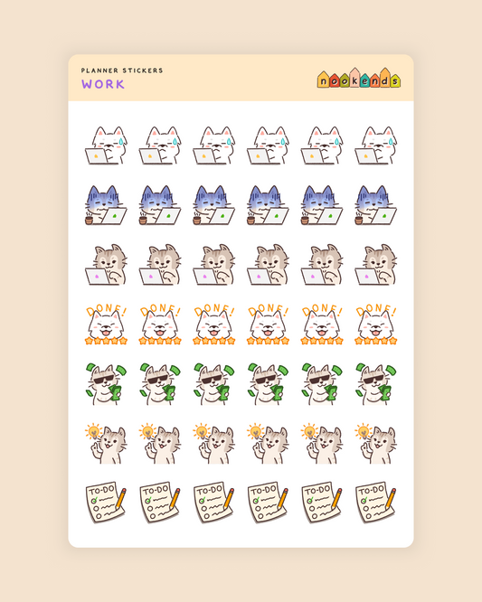 work planner stickers