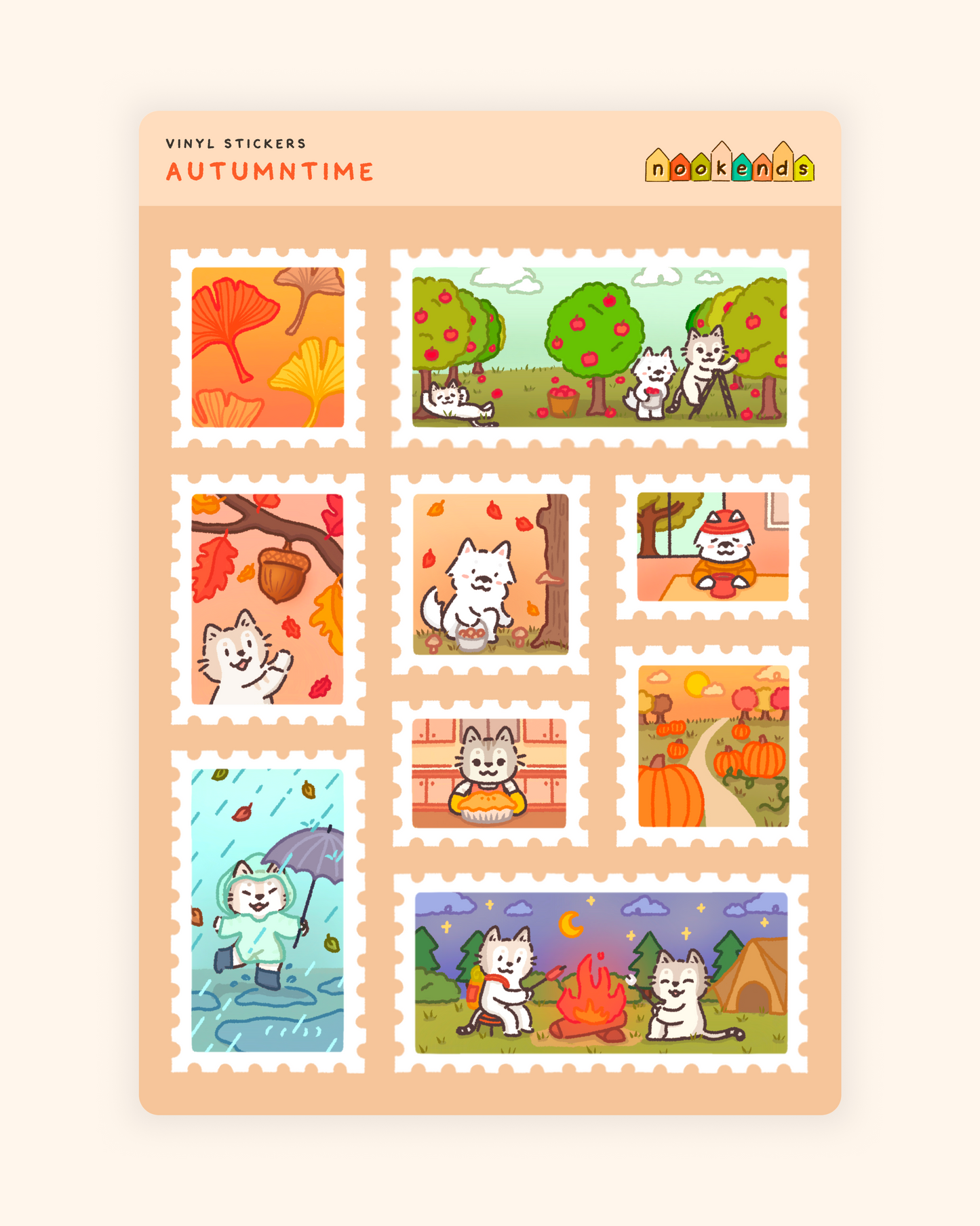 autumntime sticker sheet