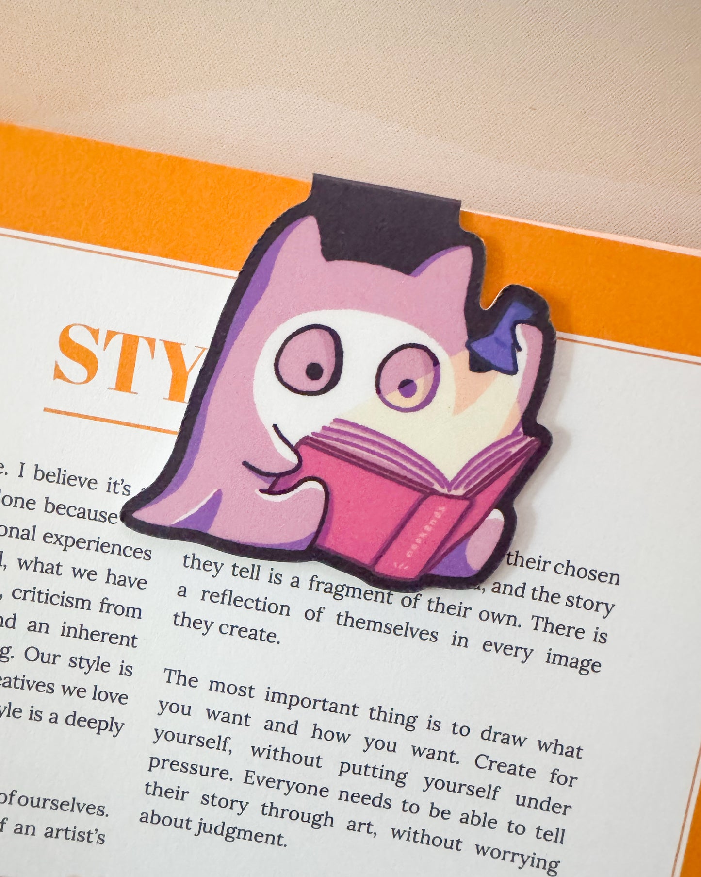 how to be spooky magnetic bookmark
