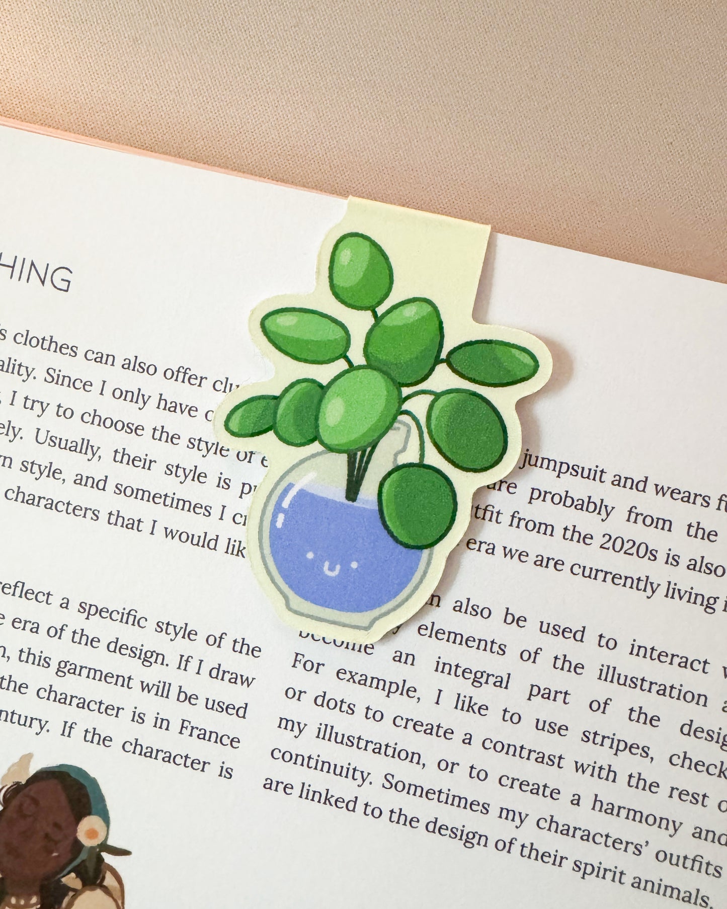 inky plant magnetic bookmarks