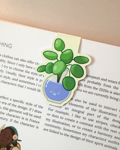inky plant magnetic bookmarks