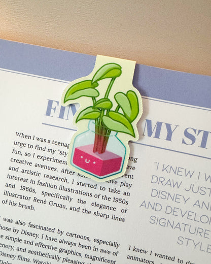 inky plant magnetic bookmarks