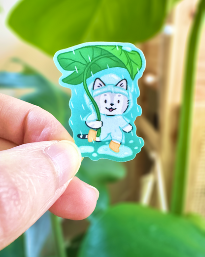 mellow in the rain sticker