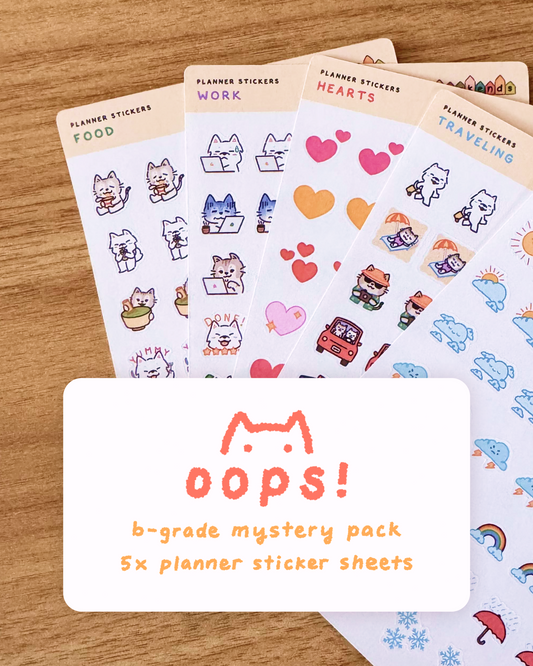 planner sticker oops mystery bag