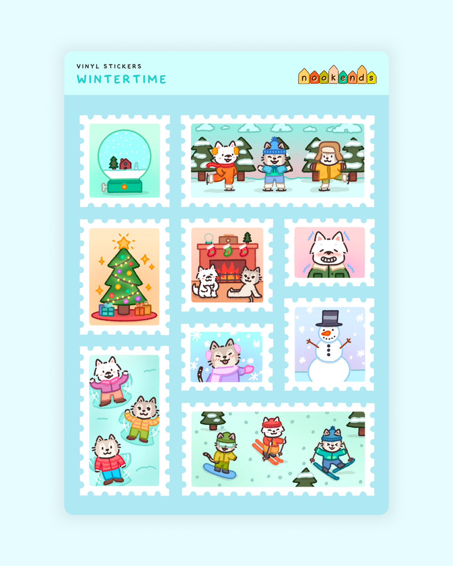 wintertime sticker sheet
