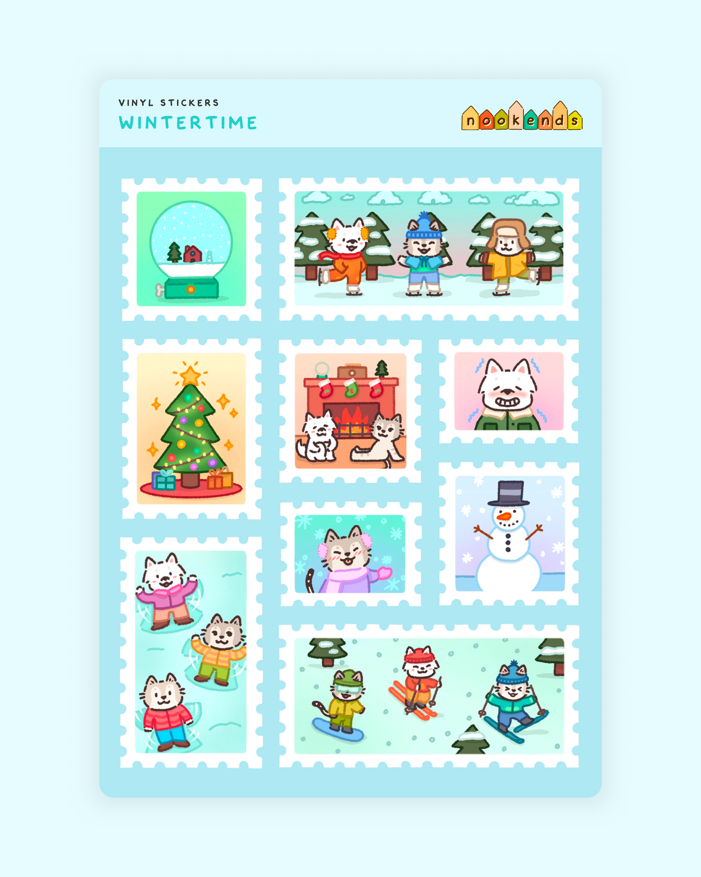 wintertime sticker sheet