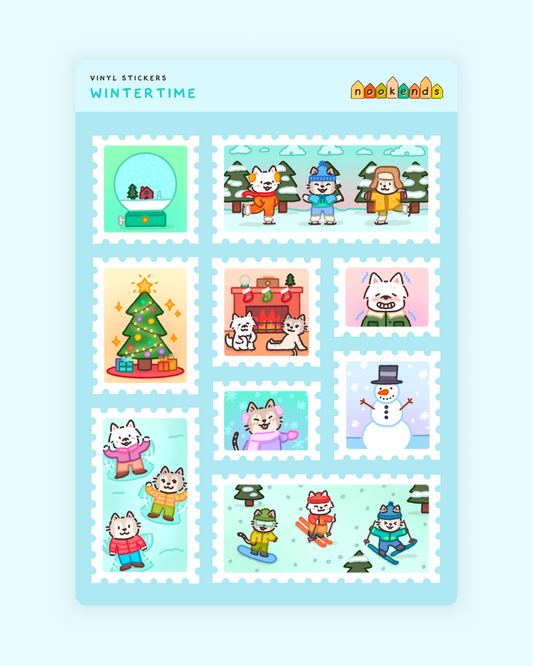 wintertime sticker sheet